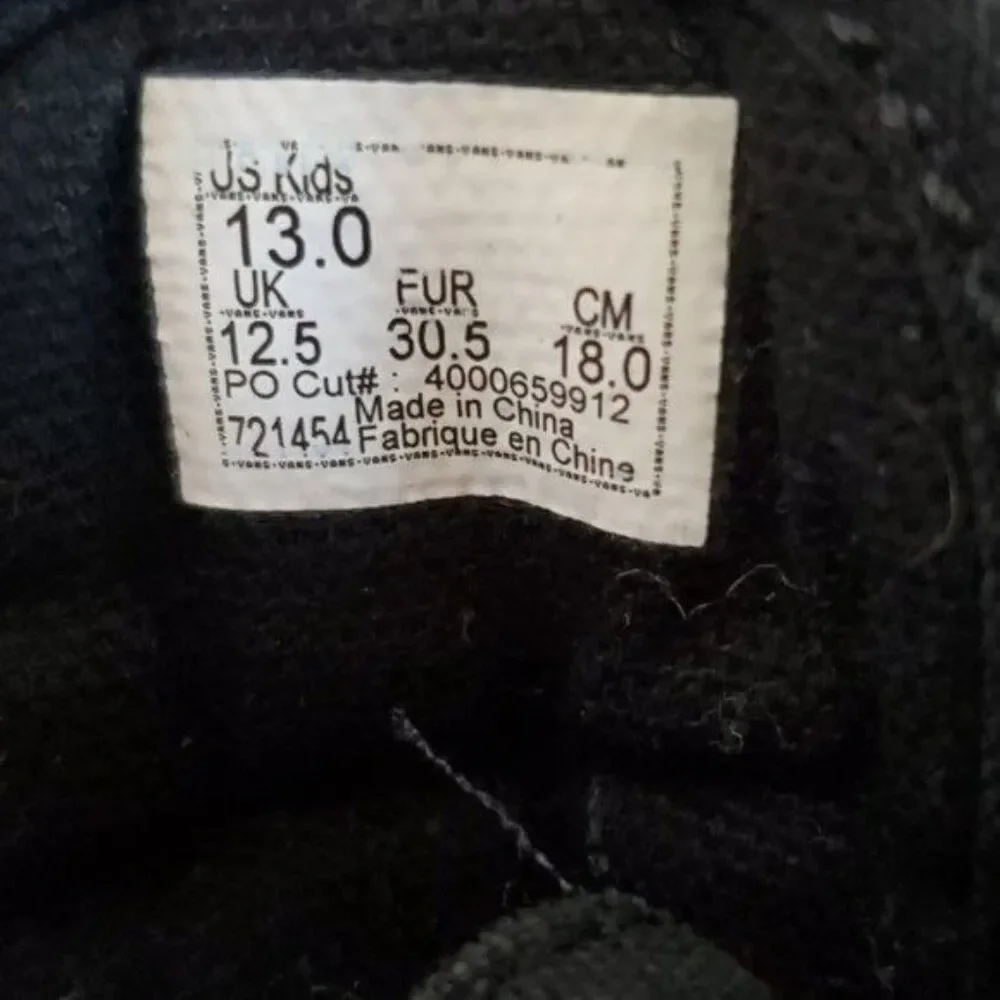 Vans SNEAKERS Kids Shoes Old Skool V Skate Black Blue KIDS YOUTH 13
